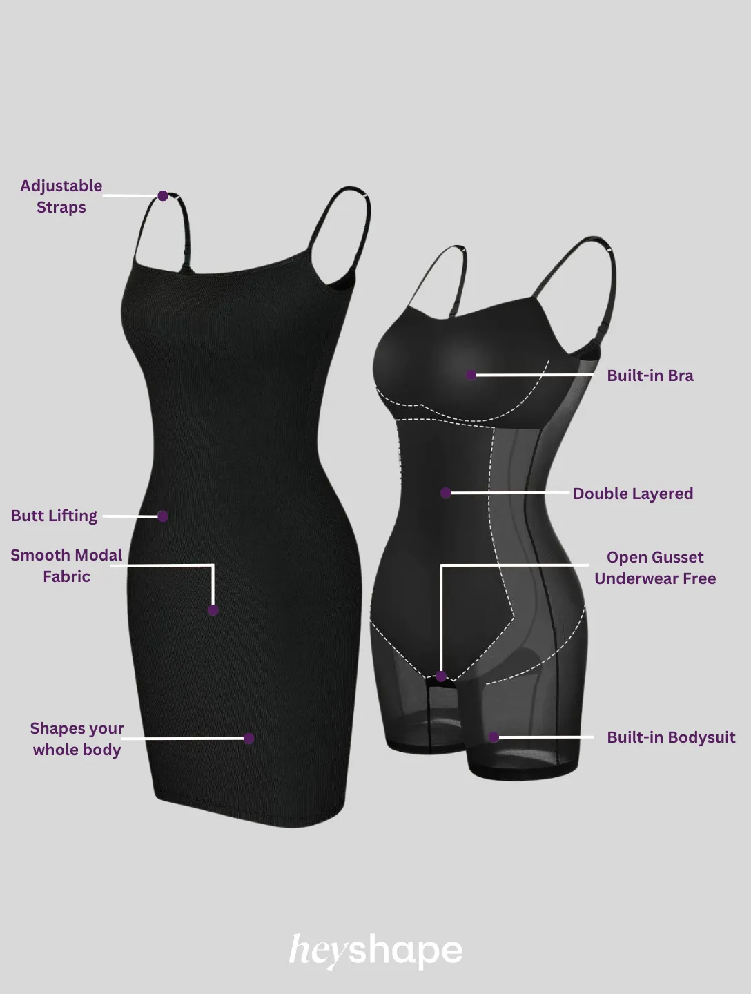 Shapewear Slip Mini Dress