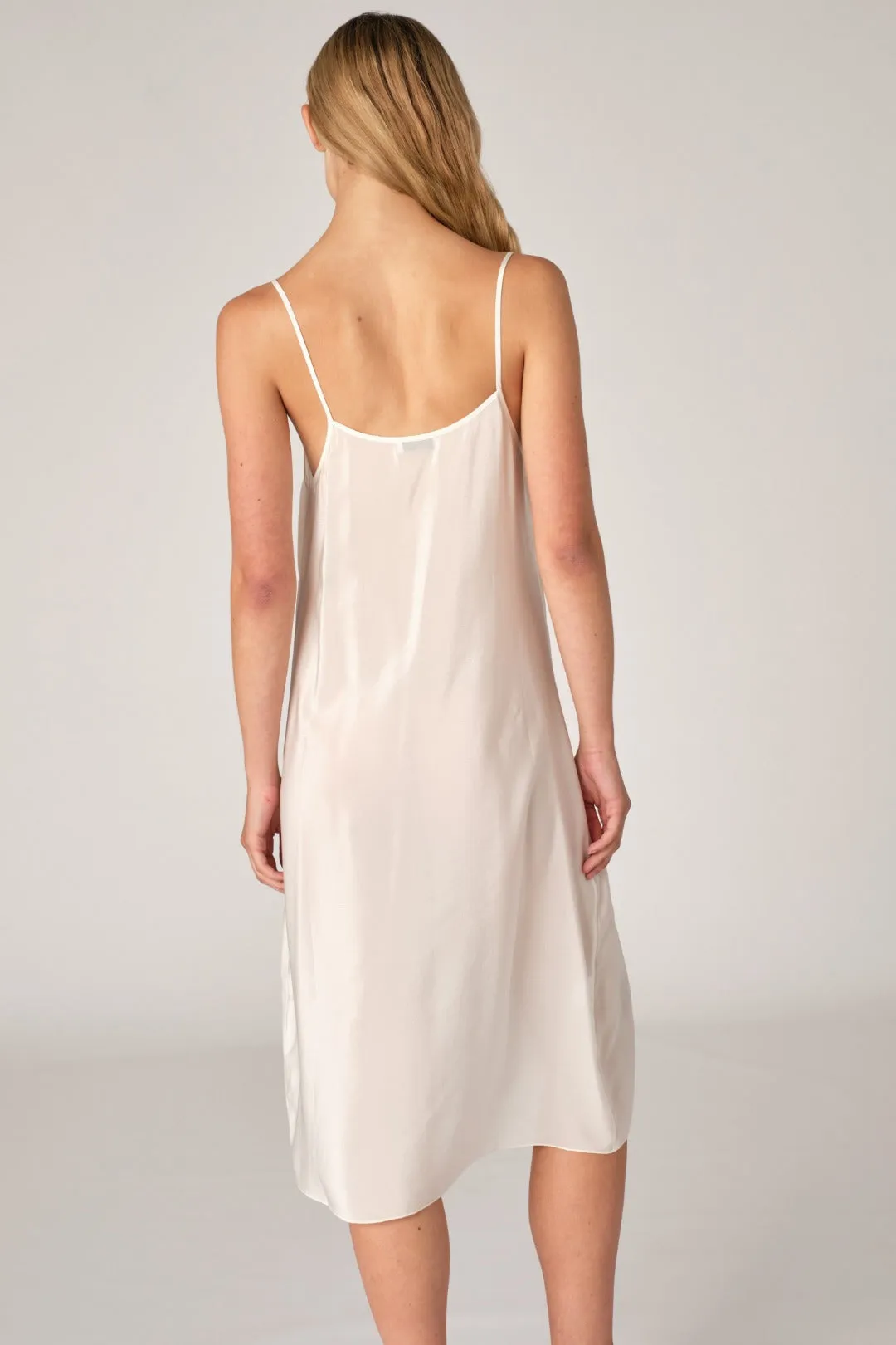 Silk Crepe Slip - White