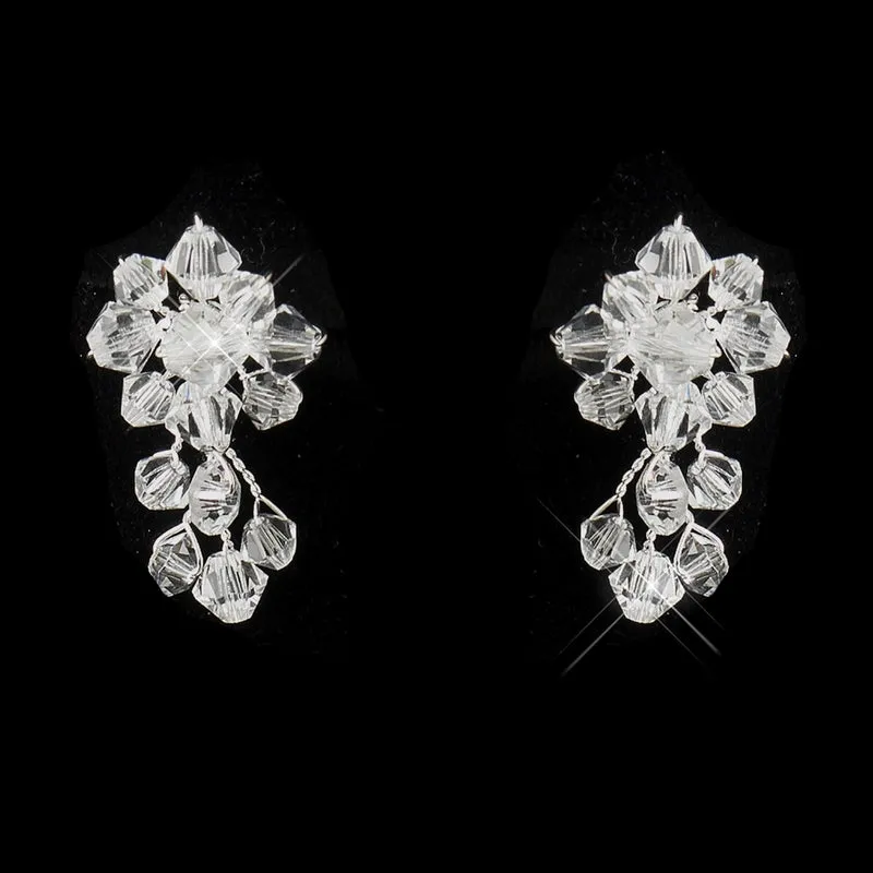 Silver Clear or AB Swarovski Crystal Bridal Jewelry Set