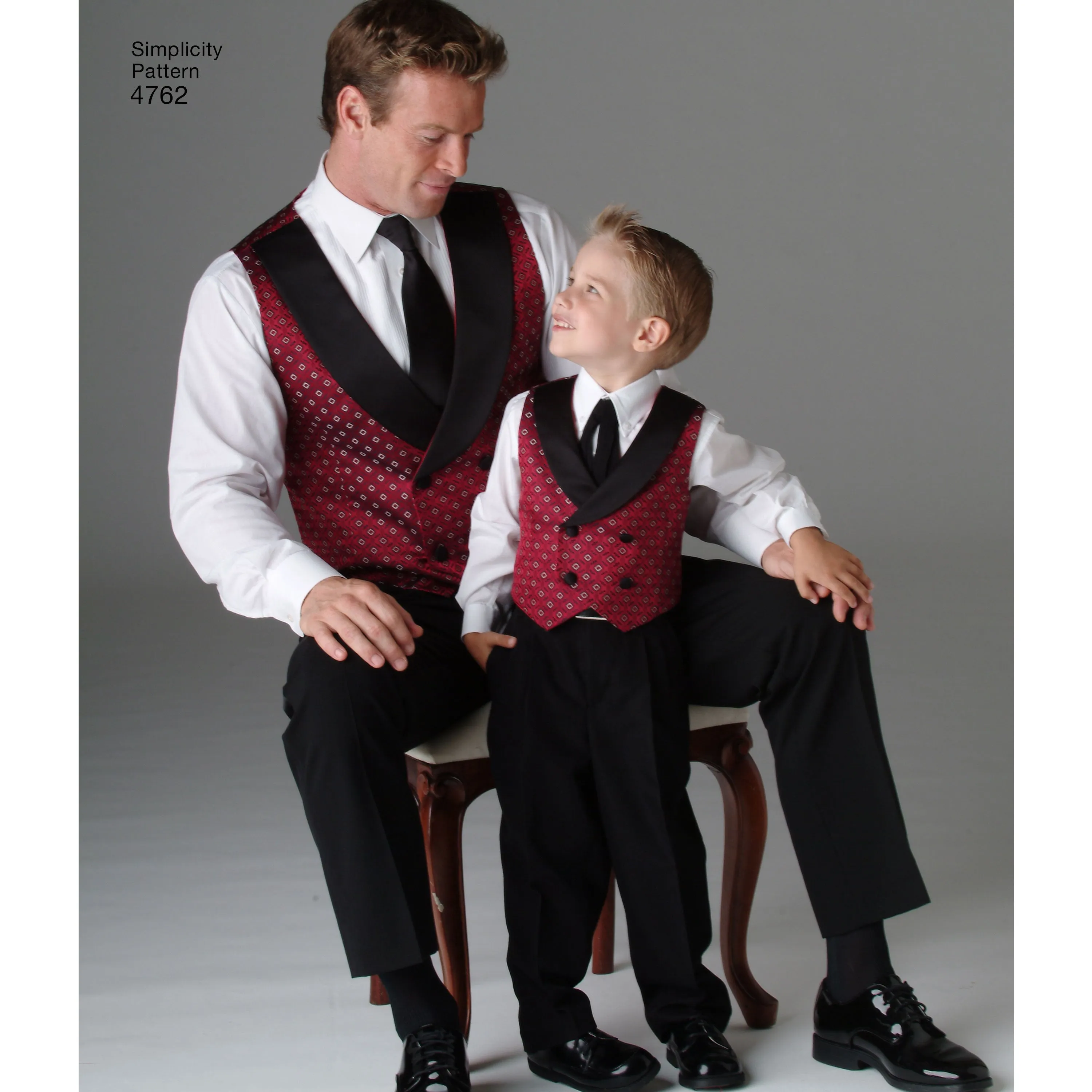 Simplicity Pattern 4762 Boys and Men Vests and Ties