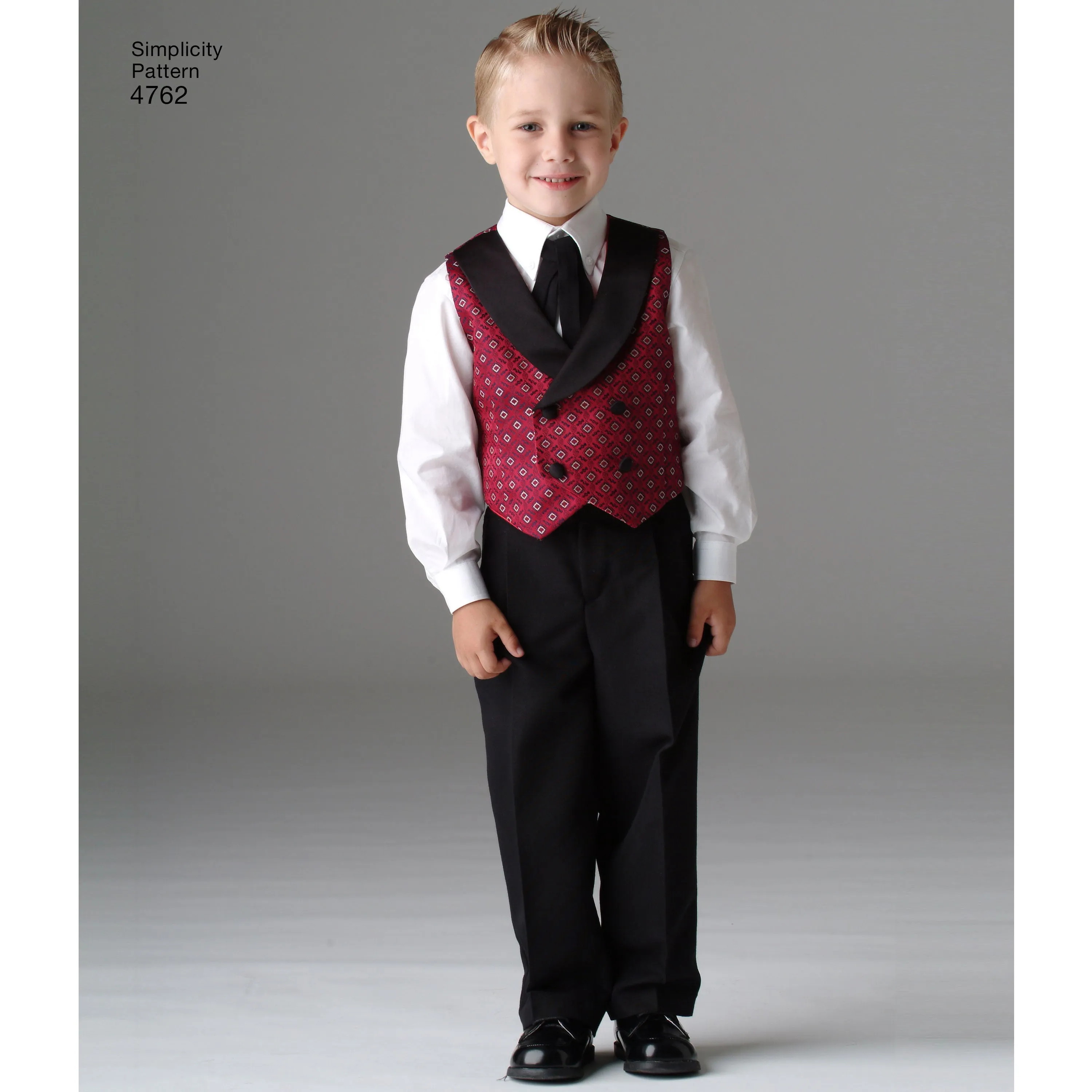 Simplicity Pattern 4762 Boys and Men Vests and Ties