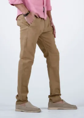 Solid Chinos with Button Closure and Pockets - Your Go-To Everyday Pants