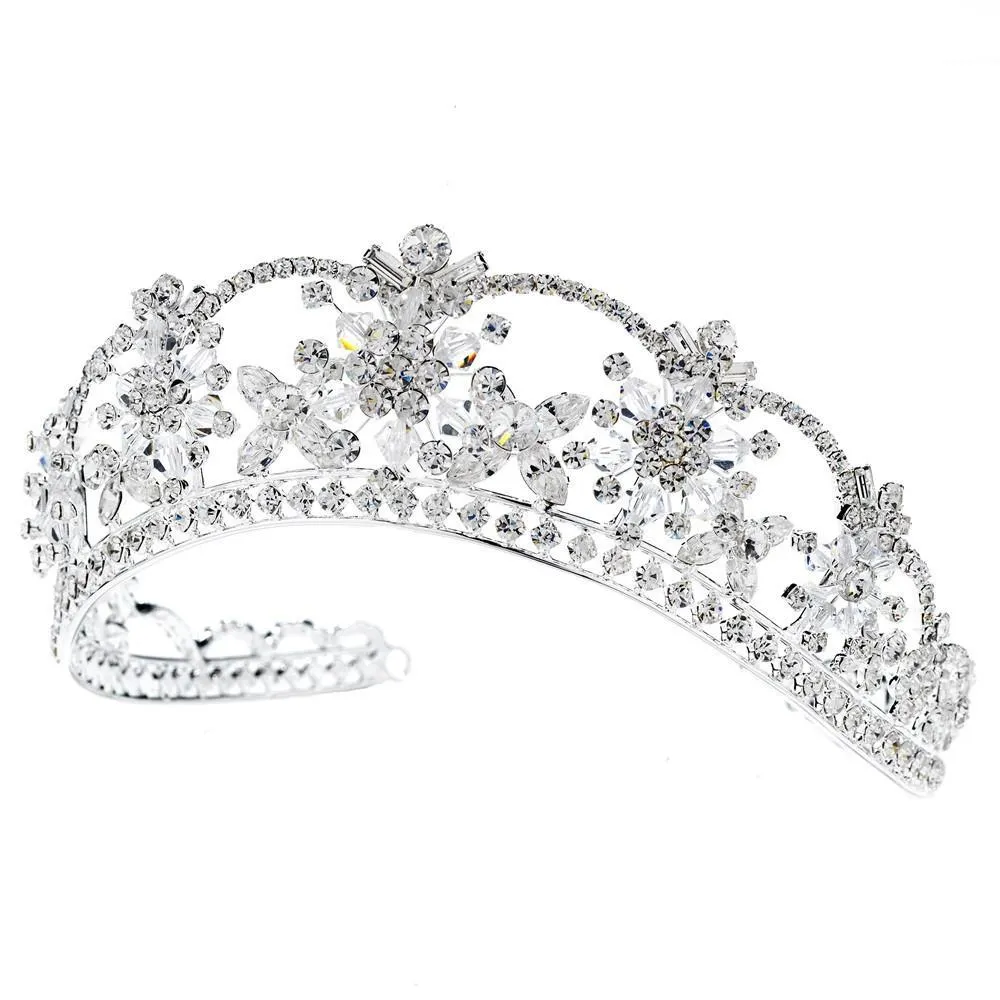 Sparkling Swarovski Crystal Silver Plated Bridal Tiara