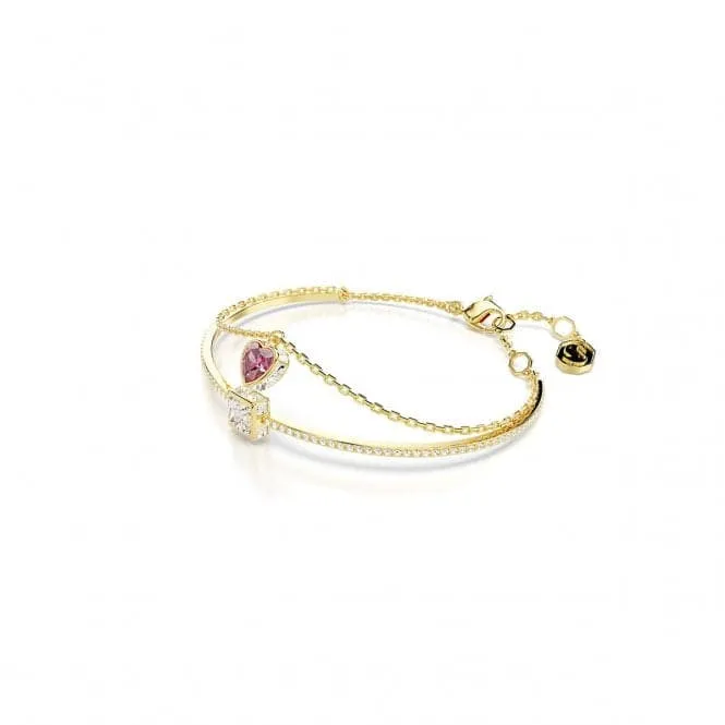 Stilla Red Heart Gold-tone Plated Bangle 5683835