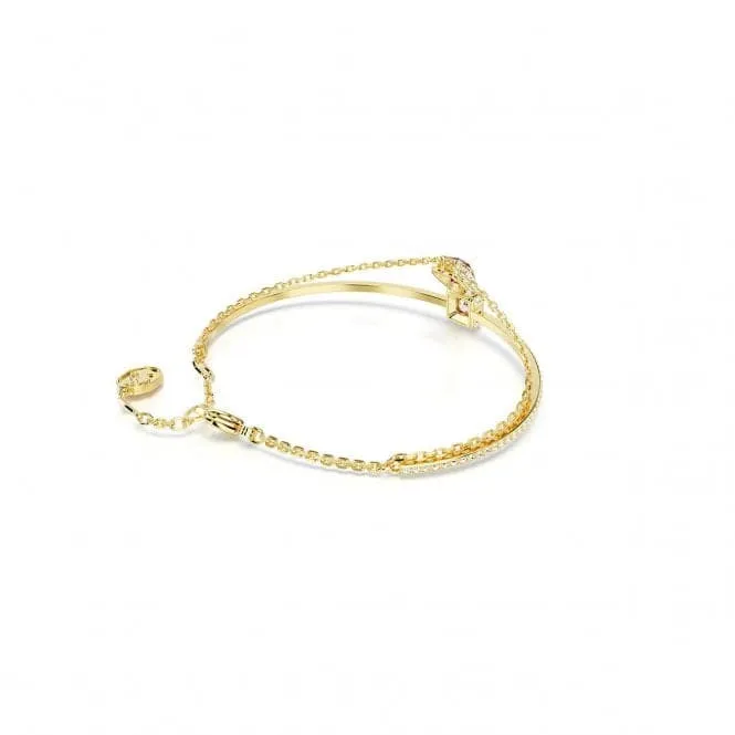 Stilla Red Heart Gold-tone Plated Bangle 5683835