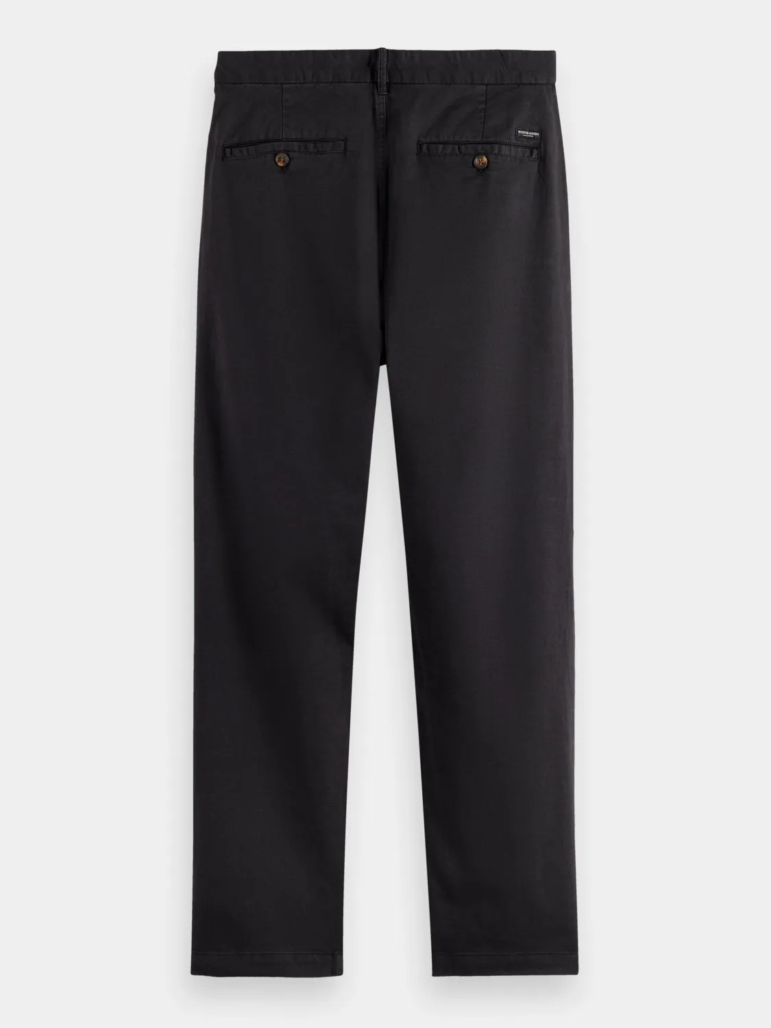 Straight-fit garment-dyed pleated chinos