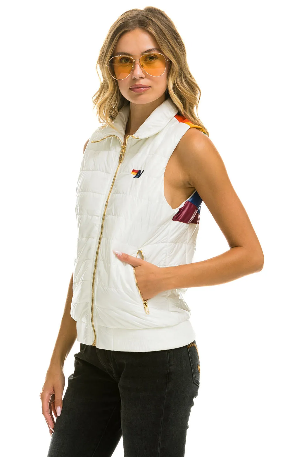 SUNBURST VEST - GLOSSY WHITE