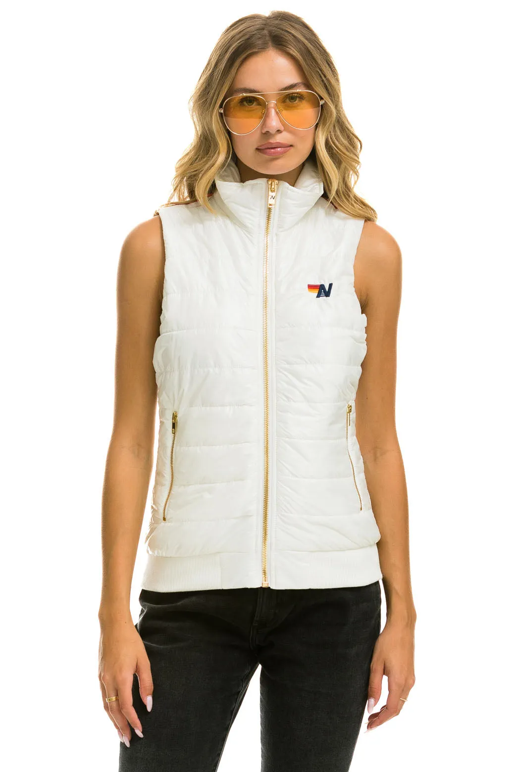 SUNBURST VEST - GLOSSY WHITE