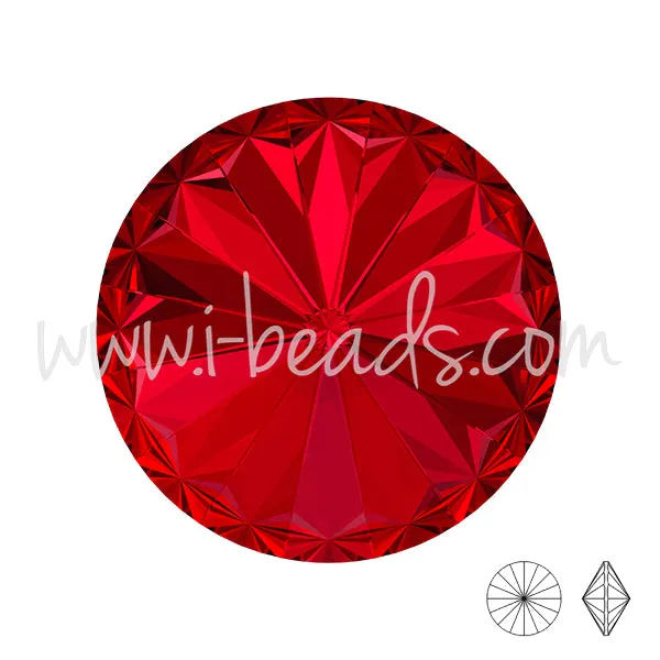 Swarovski 1122 rivoli scarlet 12mm (1)