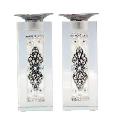 Swarovski Crystal Shabbat Candlesticks Sets