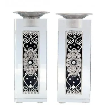 Swarovski Crystal Shabbat Candlesticks Sets