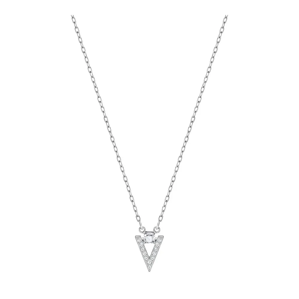 SWAROVSKI Funk Rhodium & Clear Crystal Necklace #5241271