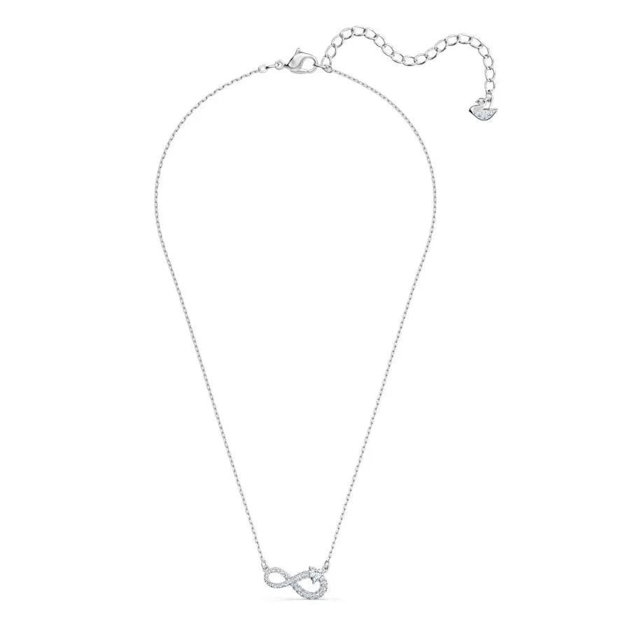 SWAROVSKI Infinity necklace 5520576, Infinity, White, Rhodium plated