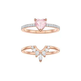 SWAROVSKI One Ring Set 5474939, Multi-colored, Rose gold plating