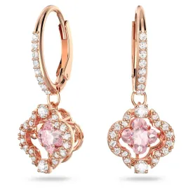 SWAROVSKI Sparkling Dance drop 5516477, Clover, Pink, Rose gold-tone plated