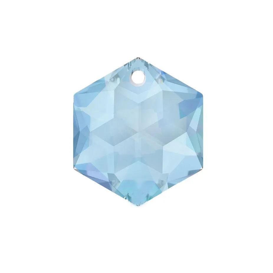 Swarovski Strass Crystal 14mm Medium Sapphire Hexagon Star prism with One Hole