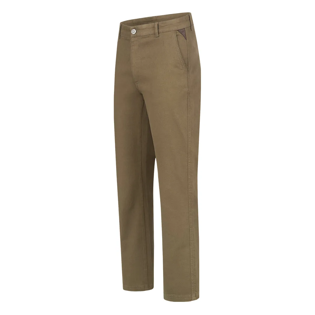 Tom Denim Stretch Chino Trousers - Dark Olive by Blaser