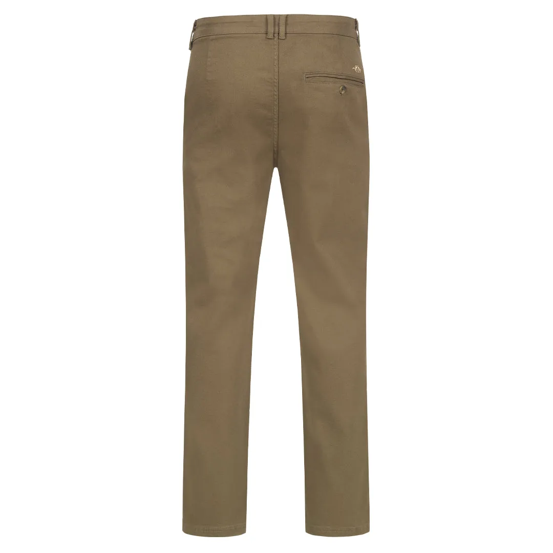 Tom Denim Stretch Chino Trousers - Dark Olive by Blaser