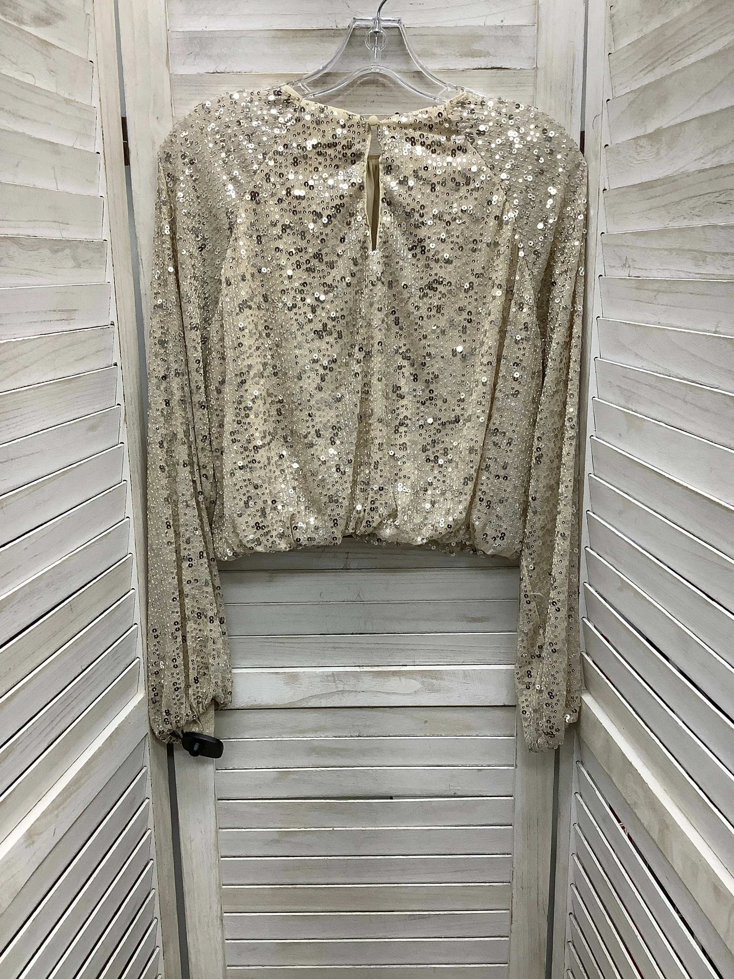 Top Long Sleeve By H&m In Gold, Size: M