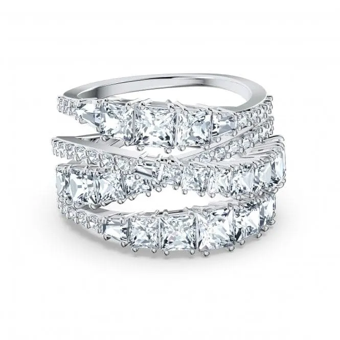 Twist Wrap White Rhodium Plated Ring