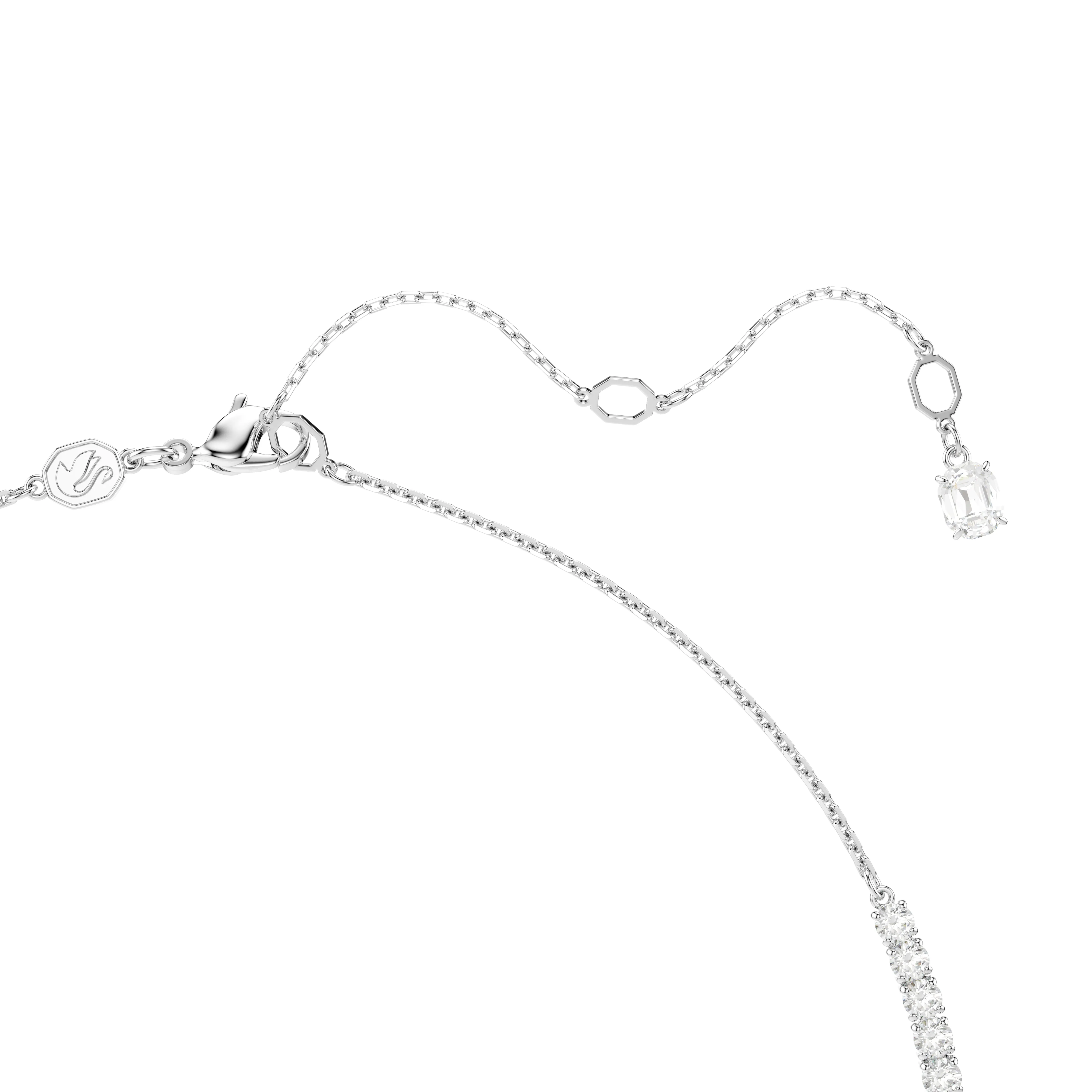 White Matrix Tie Necklace by Swarovski