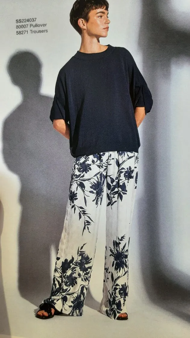 Wide Leg flower Print Trousers