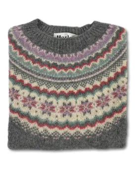 Women's Fair Isle Knitted Jumper (L4859/7) - Med Grey