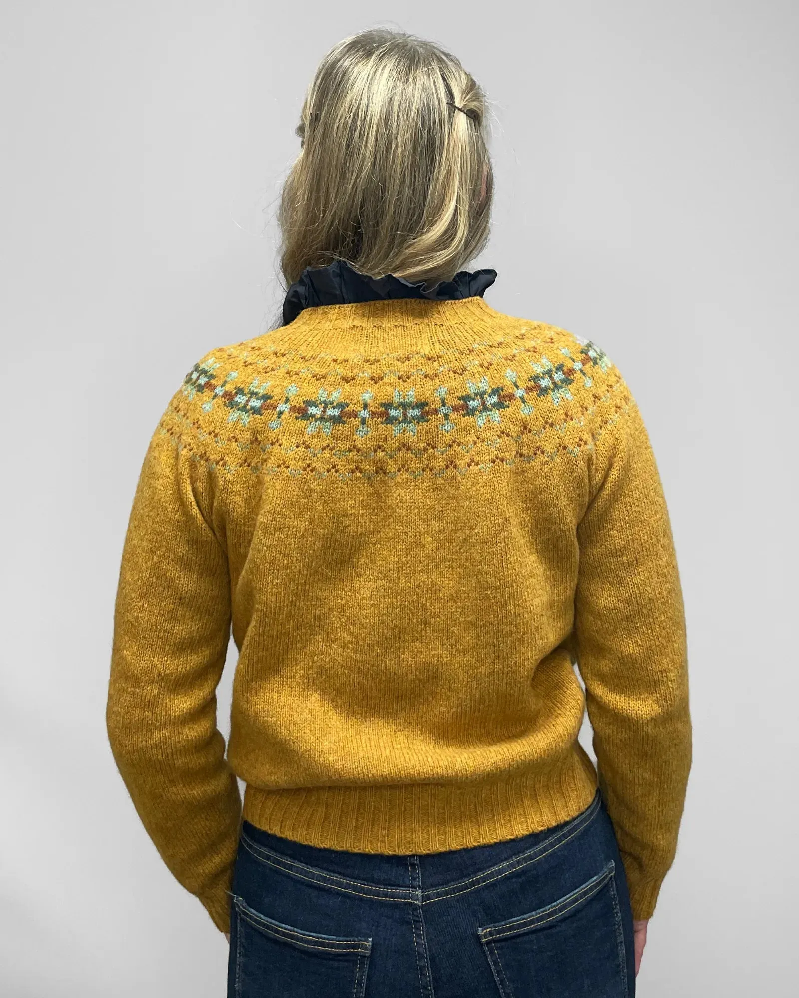 Women's Knitted Fair Isle Jumper (L5231/7) - Cumin