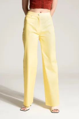 Yellow Straight Trousers