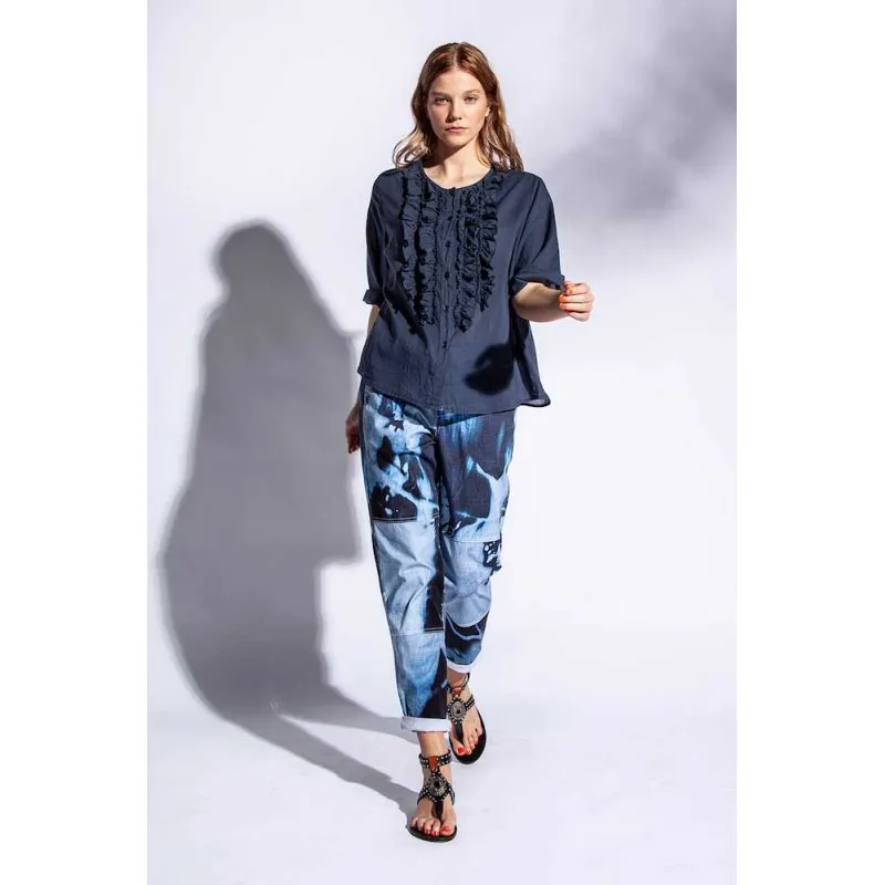 You2 trousers ocean print